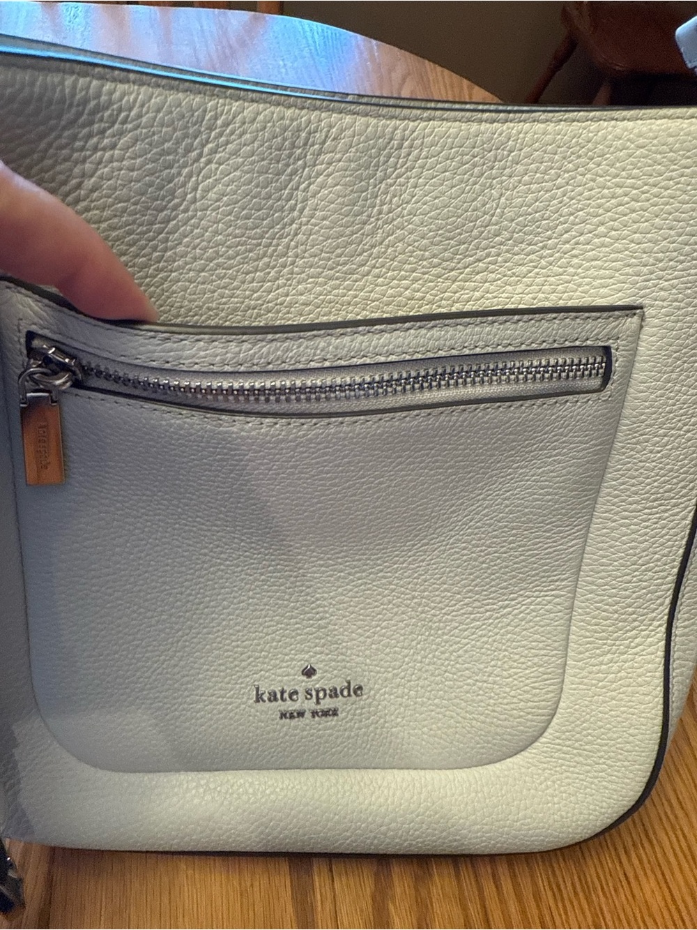Kate Spade White Pebbled Leather Crossbody Bag - Picture 4 of 6